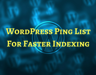 wordpress ping list for faster indexing